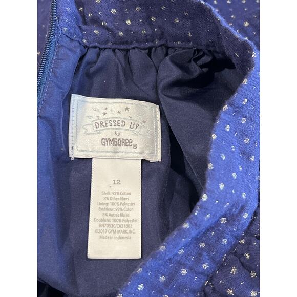 Dressed Up by Gymboree Womens Navy Metallic Silver Skirt Size 12 Length 23" Prep - Picture 5 of 9